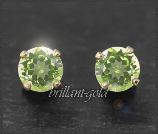 Ohrstecker 585 Gold Peridot grün 4,5,6,7mm